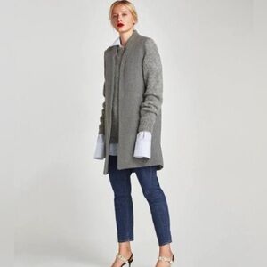 Zara Basic Midi Poly/Cotton Blend Vest